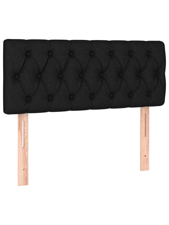 Box spring postel s matrací a LED černá 120x190 cm textil