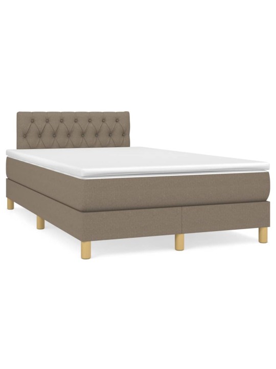 Box spring postel s matrací a led taupe 120x190 cm textil