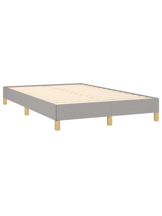 Box spring postel s matrací a LED světle šedá 120x190 cm textil
