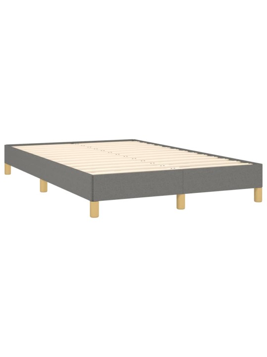 Box spring postel s matrací a LED tmavě šedá 120x190 cm textil