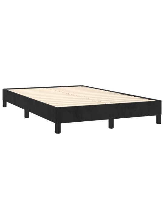 Box spring postel s matrací a LED černá 120 x 190 cm samet