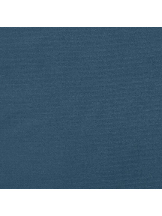 Box spring postel s matrací a led tmavě modrá 120x190 cm samet
