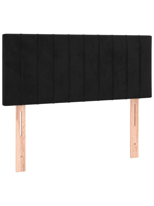 Box spring postel s matrací a LED černá 120 x 190 cm samet