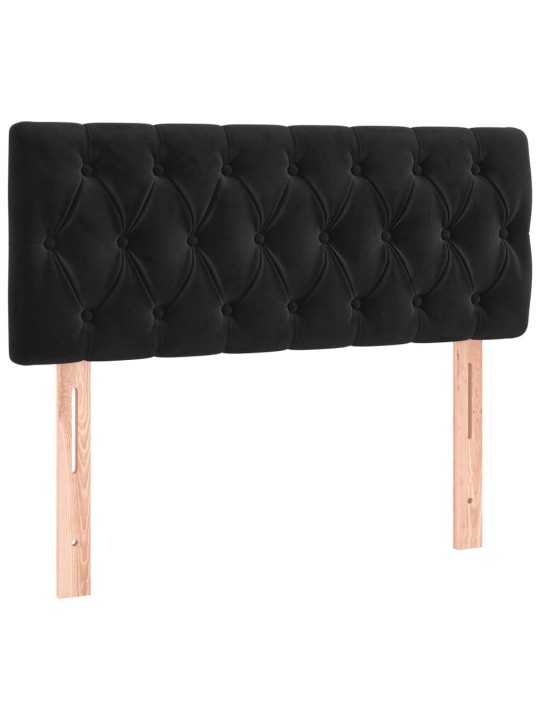 Box spring postel s matrací a LED černá 120 x 190 cm samet