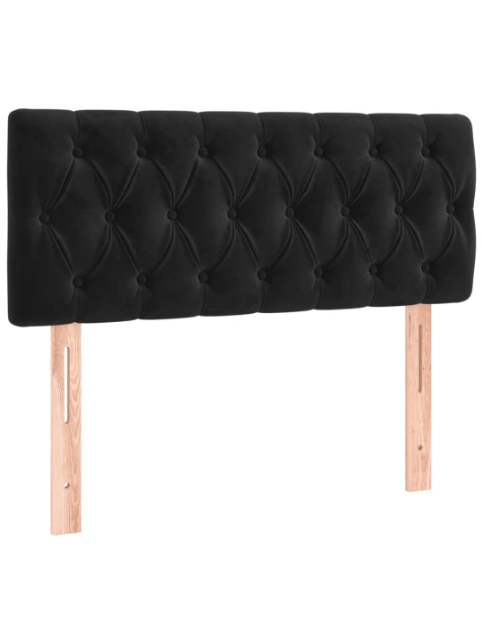 Box spring postel s matrací a LED černá 120 x 190 cm samet