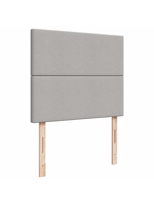 Box spring postel s matrací a LED světle šedá 120x190 cm textil