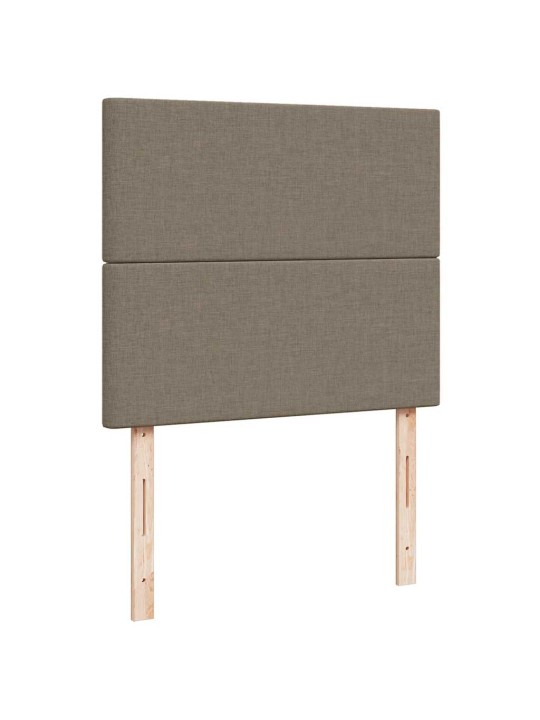 Box spring postel s matrací a led taupe 120x190 cm textil