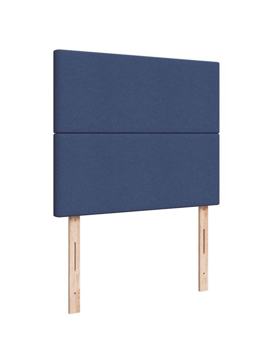 Box spring postel s matrací a led modrá 120x190 cm textil