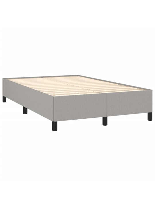 Box spring postel s matrací a LED světle šedá 120x190 cm textil