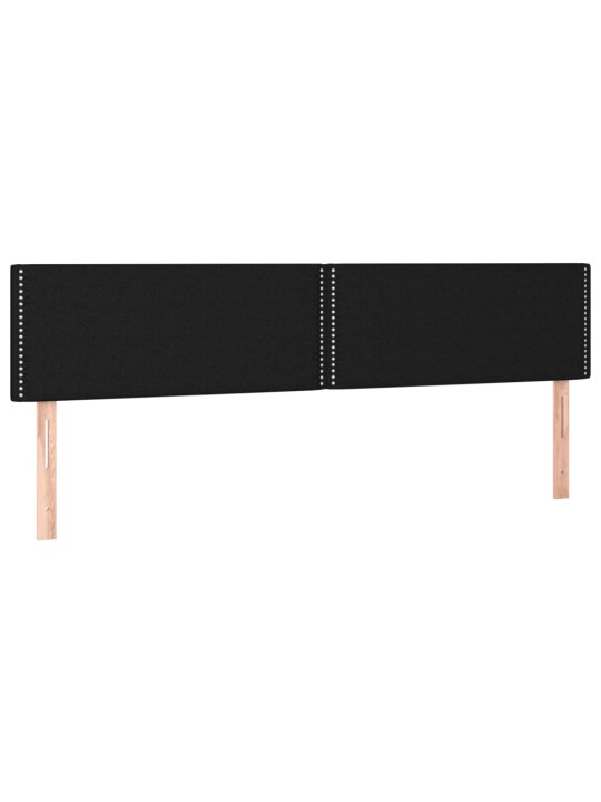 Box spring postel s matrací a LED černá 120x190 cm textil