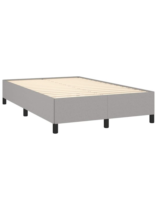 Box spring postel s matrací a LED světle šedá 120x190 cm textil