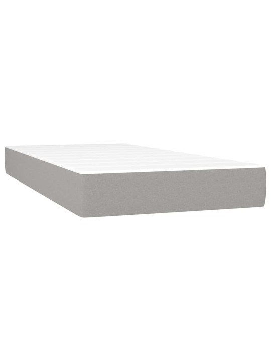 Box spring postel s matrací a LED světle šedá 120x190 cm textil