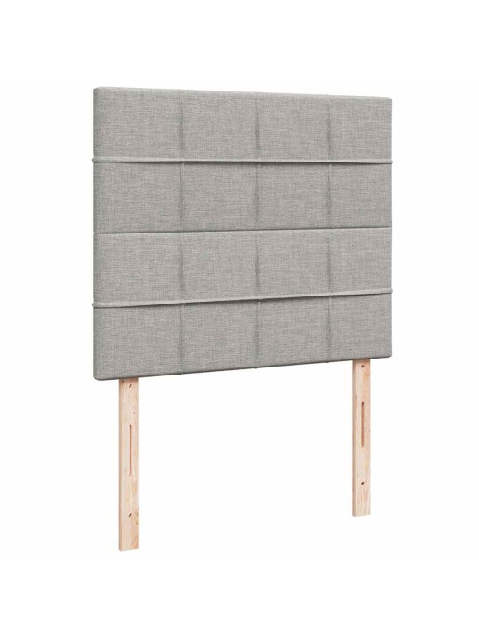 Box spring postel s matrací a LED světle šedá 120x190 cm textil