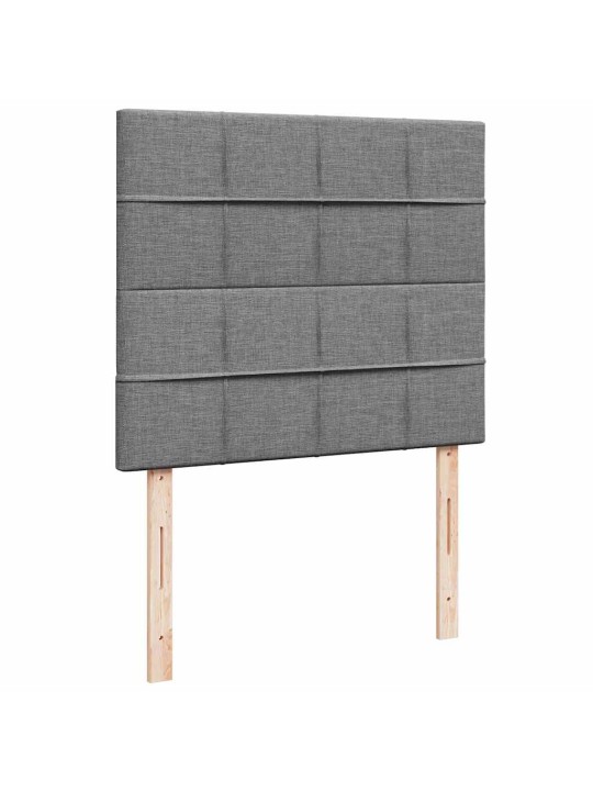 Box spring postel s matrací a LED tmavě šedá 120x190 cm textil