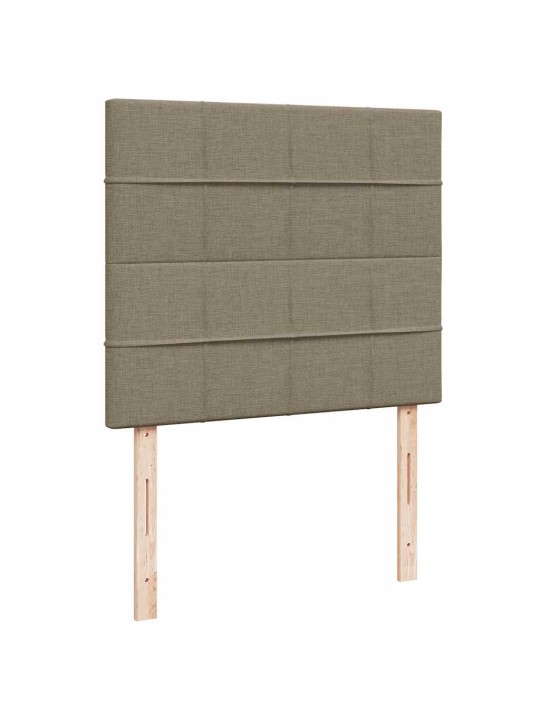 Box spring postel s matrací a led taupe 120x190 cm textil