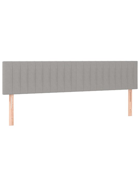 Box spring postel s matrací a LED světle šedá 120x190 cm textil
