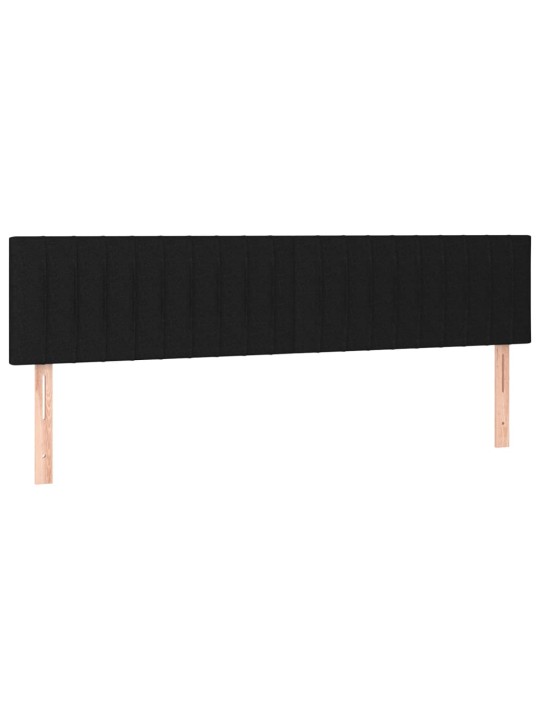 Box spring postel s matrací a LED černá 120x190 cm textil