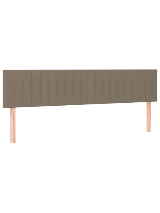 Box spring postel s matrací a led taupe 120x190 cm textil