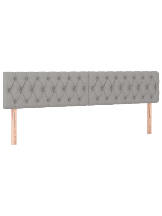 Box spring postel s matrací a LED světle šedá 120x190 cm textil