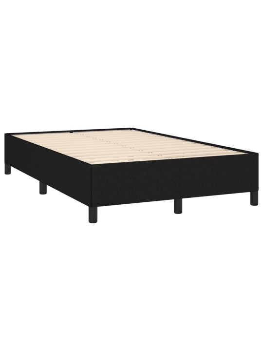 Box spring postel s matrací a LED černá 120x190 cm textil