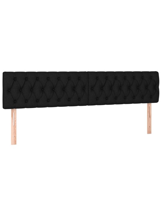 Box spring postel s matrací a LED černá 120x190 cm textil