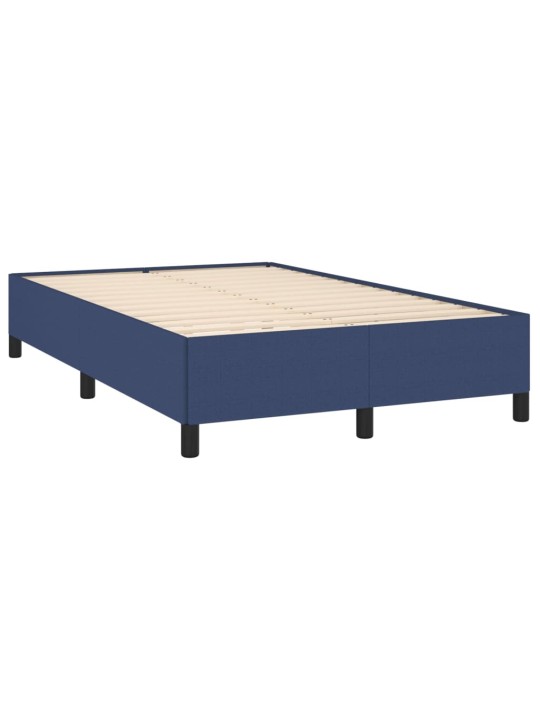 Box spring postel s matrací a led modrá 120x190 cm textil