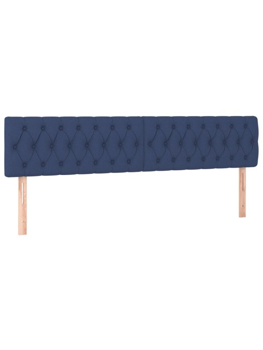 Box spring postel s matrací a led modrá 120x190 cm textil