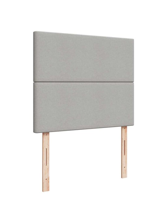 Box spring postel s matrací a LED světle šedá 120x190 cm textil