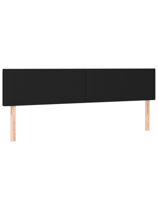 Box spring postel s matrací a LED černá 120x190 cm textil