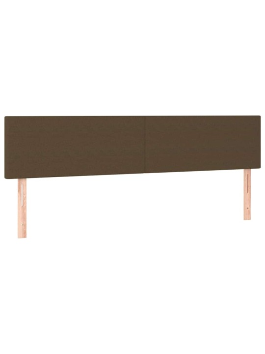 Box spring postel s matrací a led tmavě hnědá 120x190 cm textil