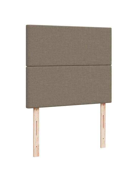 Box spring postel s matrací a led taupe 120x190 cm textil