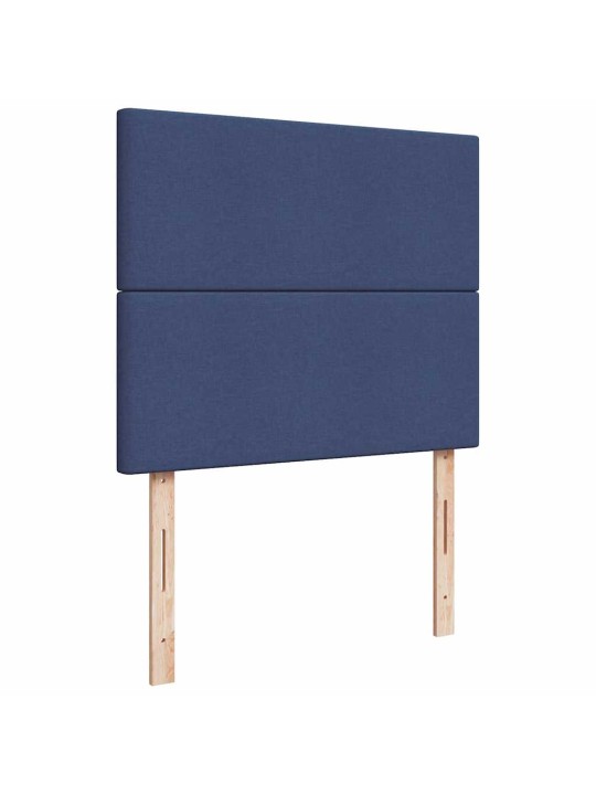 Box spring postel s matrací a led modrá 120x190 cm textil