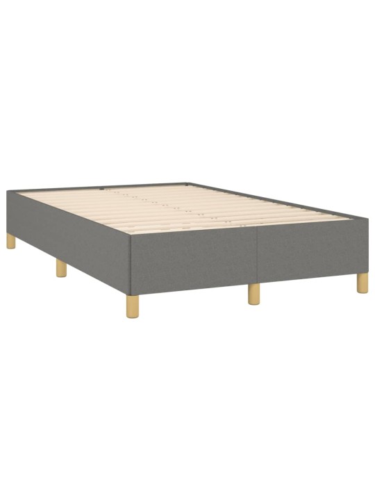 Box spring postel s matrací a LED tmavě šedá 120x190 cm textil