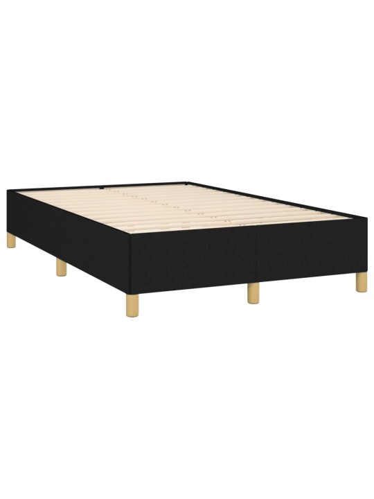 Box spring postel s matrací a LED černá 120x190 cm textil