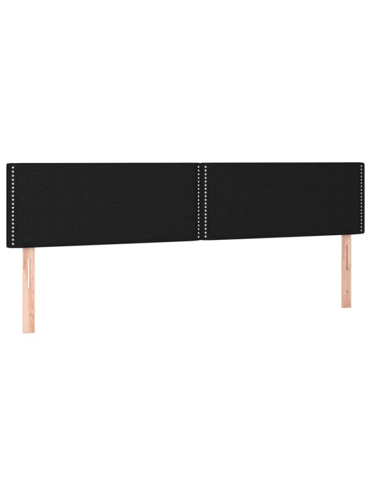 Box spring postel s matrací a LED černá 120x190 cm textil