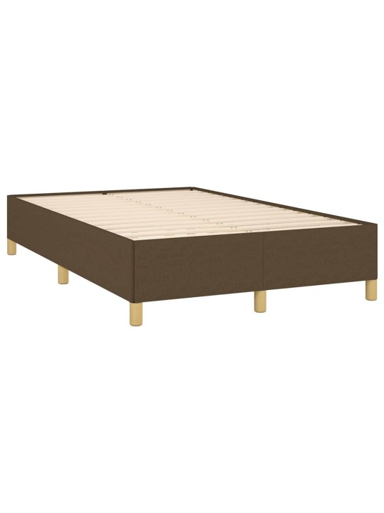 Box spring postel s matrací a led tmavě hnědá 120x190 cm textil