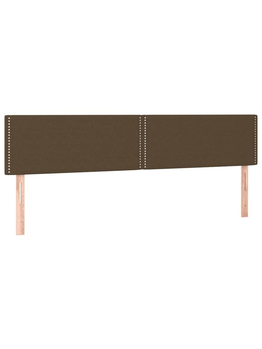 Box spring postel s matrací a led tmavě hnědá 120x190 cm textil