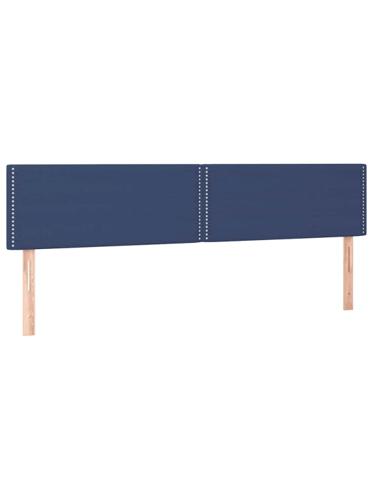 Box spring postel s matrací a led modrá 120x190 cm textil