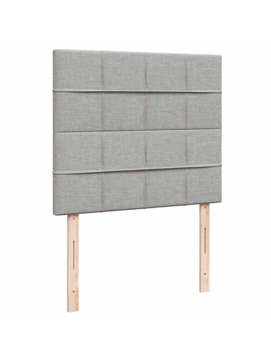 Box spring postel s matrací a LED světle šedá 120x190 cm textil