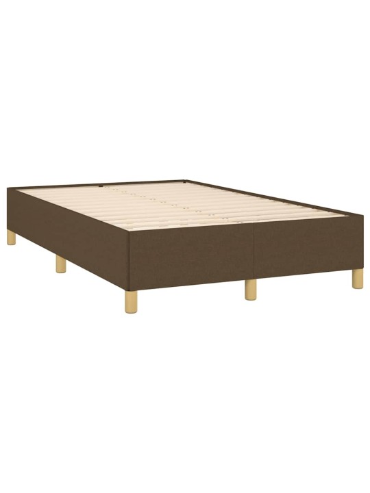 Box spring postel s matrací a led tmavě hnědá 120x190 cm textil