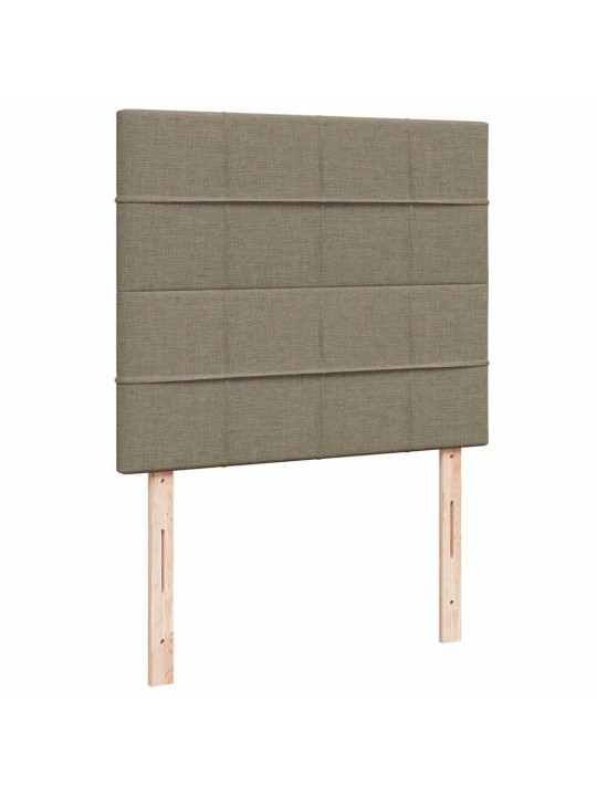 Box spring postel s matrací a led taupe 120x190 cm textil
