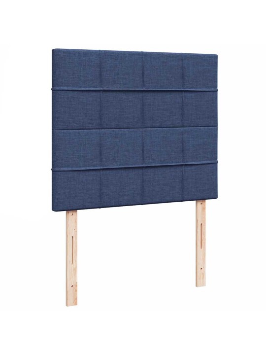 Box spring postel s matrací a led modrá 120x190 cm textil