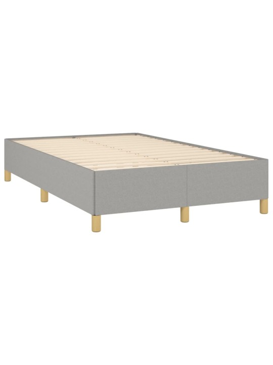 Box spring postel s matrací a LED světle šedá 120x190 cm textil
