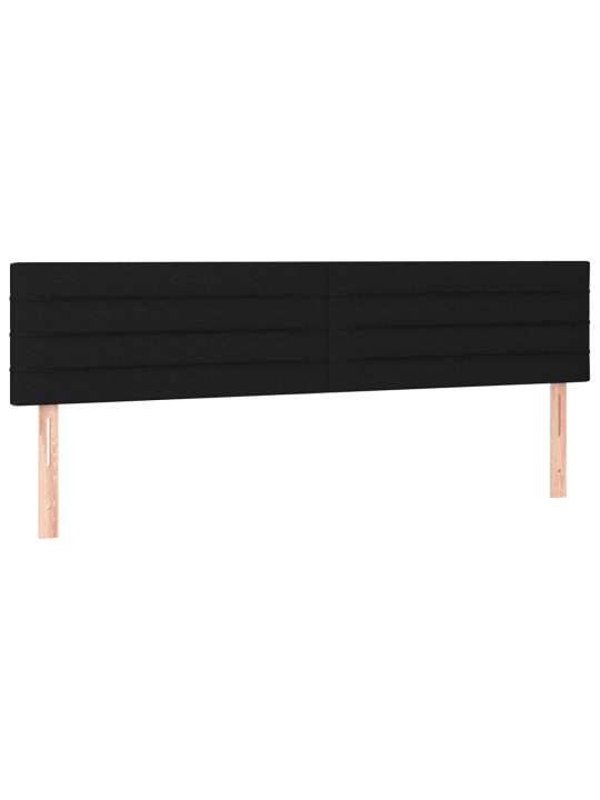 Box spring postel s matrací a LED černá 120x190 cm textil