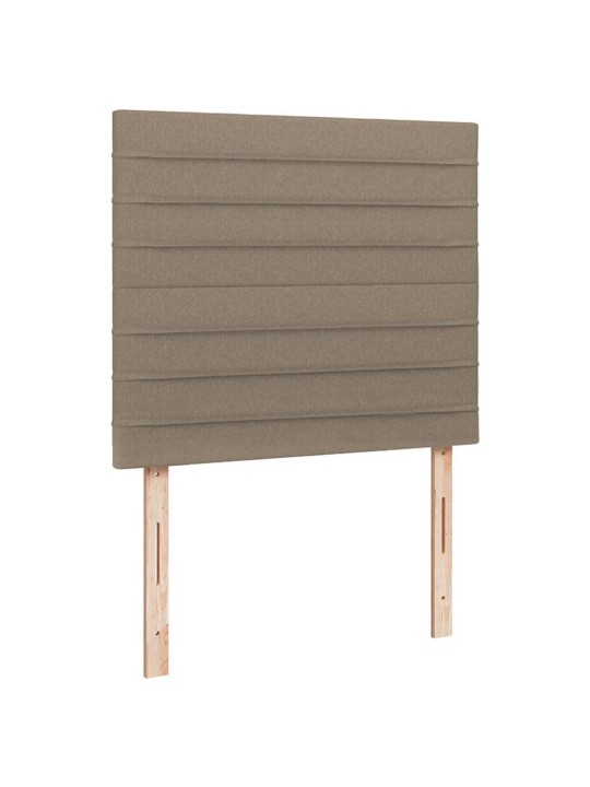 Box spring postel s matrací a led taupe 120x190 cm textil