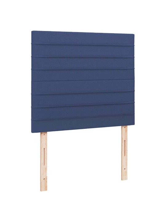 Box spring postel s matrací a led modrá 120x190 cm textil
