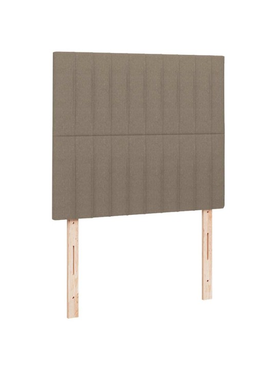 Box spring postel s matrací a led taupe 120x190 cm textil