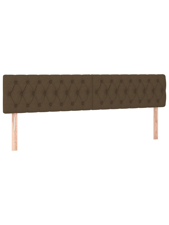 Box spring postel s matrací a led tmavě hnědá 120x190 cm textil