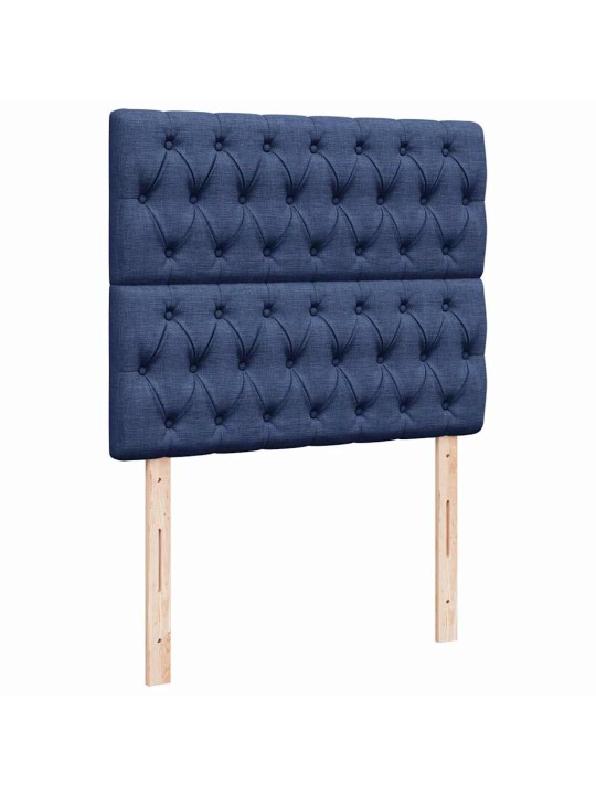 Box spring postel s matrací a led modrá 120x190 cm textil