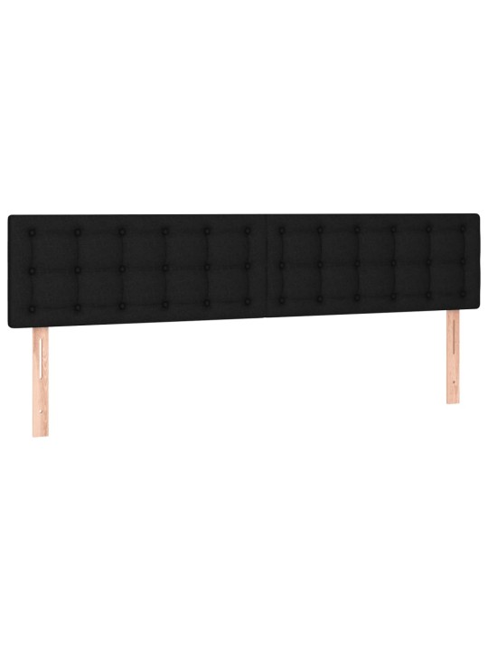 Box spring postel s matrací a LED černá 120x190 cm textil